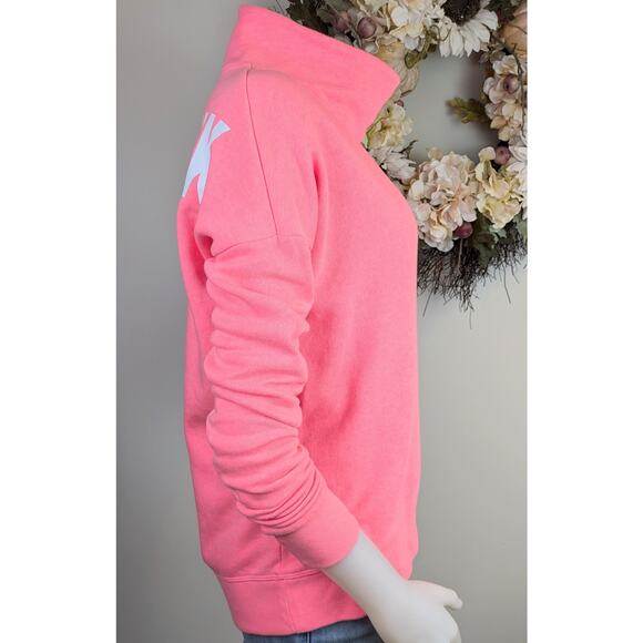 Victoria's Secret PINK Mock Turtleneck Large Graphic Comfy Sweatshirt Size Small - Picture 4 of 11